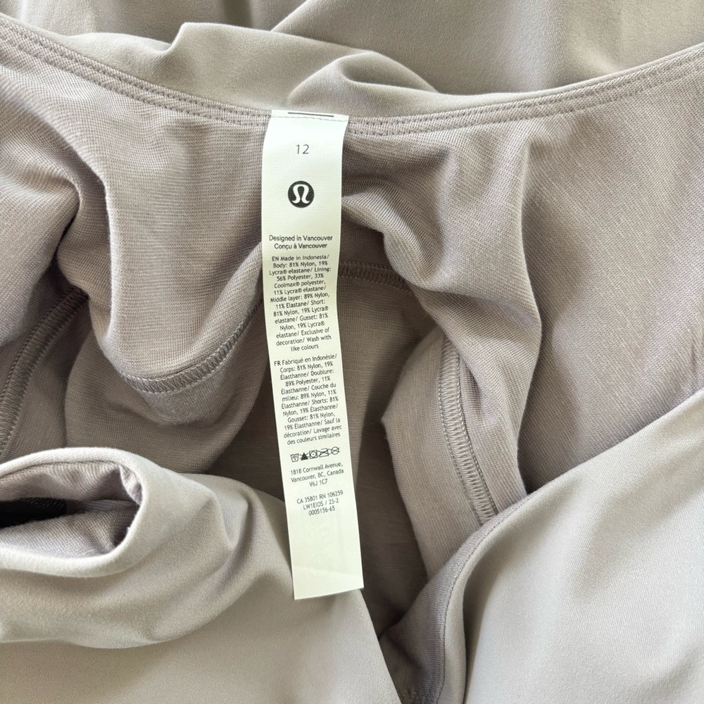 NWT Lululemon Align Mauve Gray Dress Skorts 12 - Picture 9 of 9